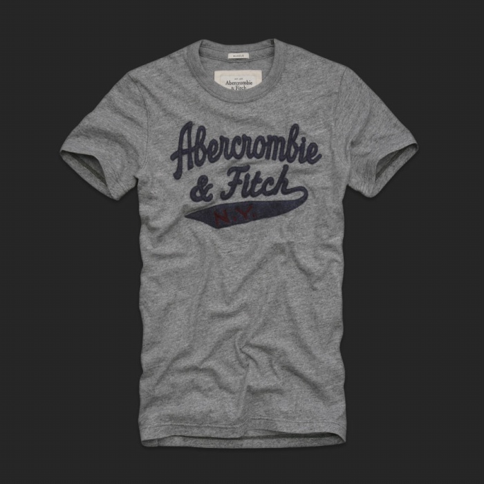 Abercrombie Fitch Hombres De Cuello Redondo Corto Remera AF5255